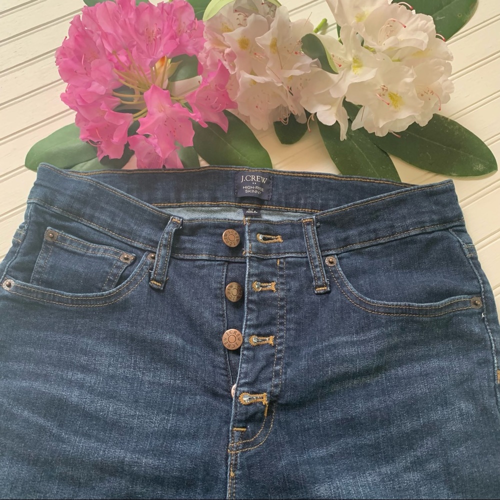 J CREW High-Rise Skinny Button Fly Jeans - Picture 10 of 10